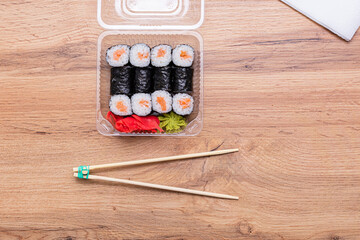 Japanese sushi food. Healthy Japan food 