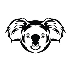 koala head design inspiration, Design element for logo, poster, card, banner, emblem, t shirt. Vector illustration