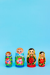 Colorful matryoshka, Slavic souvenir.