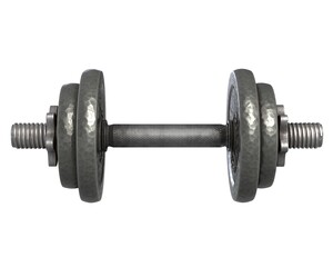 Fototapeta premium 3D render of vintage dumbbell isolated on white