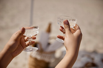 Two glass on the beach © 4Media Creations