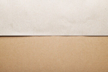 Brown recycled carton paper sheets close up. business concept Premium Photo
