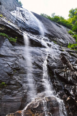 Obraz premium A stone waterfall from below