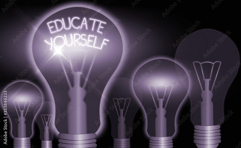 Aufkleber conceptual hand writing showing prepare oneself or someone in a particular area or subject. concept 