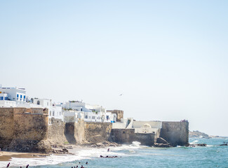 A tour of the old city of assilah in summer in sunny day