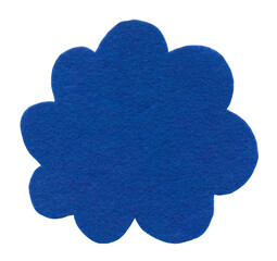 A felt cloud isolated. Decorative item for decoration, greeting cards, packaging, scene creator and other design