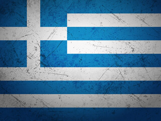 Fototapeta na wymiar Grunge Greece flag