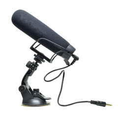 shotgun microphone isolated on white background