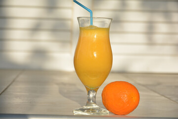 fresh orange juice on a white
