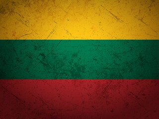 Grunge Lithuania flag