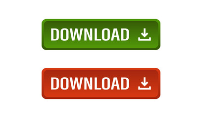Download button gradient style. Vector isolated ui design