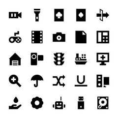 
User Interface Glyph Vector Icons 
