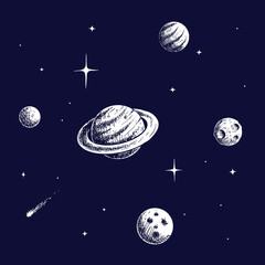 Planets in space © Galacticus