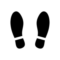 A Pair of Shoeprints or Footprints Icon. Vector Image.