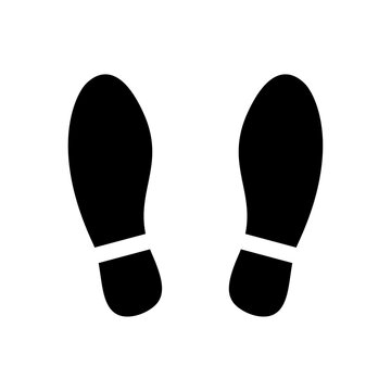 A Pair of Shoeprints or Footprints Icon. Vector Image.
