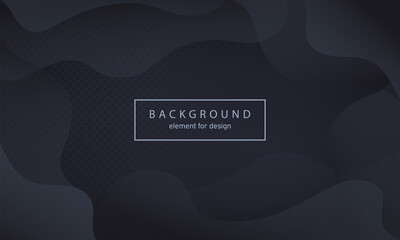 Abstract background Black with fluid shapes modern concept. Dynamical composition forms and waves. Template for design website landing page, social media, banner, leaflet, cover, poster