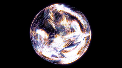 Fluid shining and brightening plasma ball