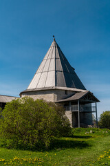 Ancient historical old Ladoga fortress in the village of Staraya Ladoga, Volkhovsky district.