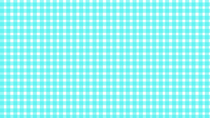 Old and trendy checked textile pattern in cyan and white color for shirts and t-shirts