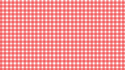Old and trendy checked textile pattern in red and white color for shirts and t-shirts