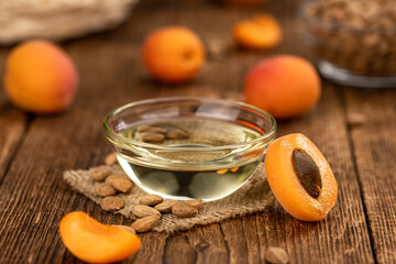 Some Apricot Kernel Oil (selective focus)