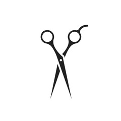 Scissors icon in flat, barber concept. Vector graphic