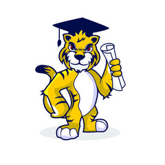 tiger cartoon character academy without glasses