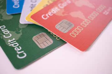 Set Of Color Credit Cards