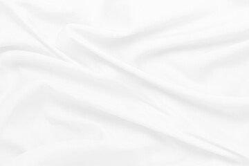 Fototapeta na wymiar White cloth background soft wrinkled fabric patrem and surface. White colth soft background. White fabric wrinkles.