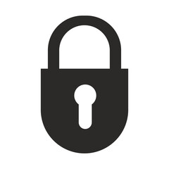 Padlock icon. Isolated vector