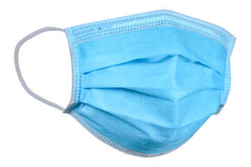 Medical mask isolated on white background, Surgical protective mask, Prevent Coronavirus, Covid 19,protection factor for wuhan virus, pollution, virus, flu and Health care and surgical concept