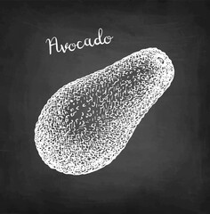 Chalk sketch of avocado.