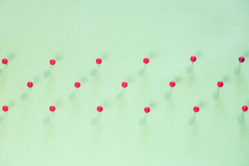Group of pushpins. Social distancing concept.
