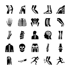 Orthopedic and Spine Solid Vectors Set 