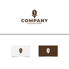 Rocket Coffee Logo Design Vector Template