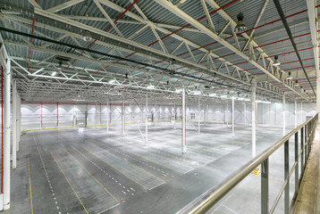 Interior of empty warehouse or garage