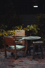 
Vintage chair sets in a cafe