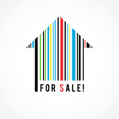  discount house. vector concept illustration for real estate sale or real estate logo
