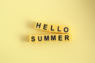 Hello summer creative concept