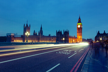 Fototapeta na wymiar Big Ben from Westminster Bridge, London