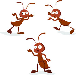 Carpenter ants. Vector illustration.
