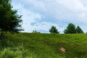 Obraz premium Panoramic view in Gura Humorului, Suceava county, Bucovina, Romania.