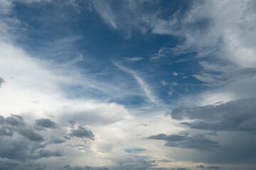 Beautiful blue sky with white clouds