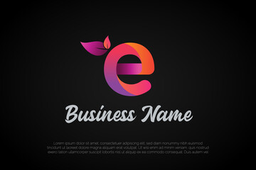 Modern Alphabet Letter E Logo Template