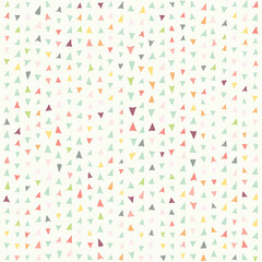 Fototapeta na wymiar Seamless hand drawn pattern colorful triangle ornament. Pastel natural earth colors. For wrapping paper, textile, fabric, tissue, bag, banner, wallpaper, paper, background. Geometric retro decoration