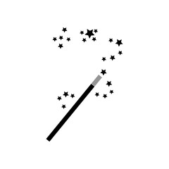 wand magic illustration icon logo vector design