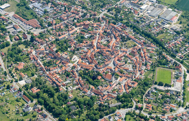 Osterwiek mittelalterliche Stadt in Sachsen Anhalt aus der Luft