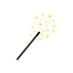 wand magic illustration icon logo vector design