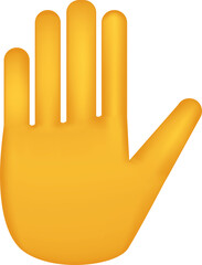 Vector emoji. Smiling emoji. Happy. Cute hand emoticon isolated on white background.