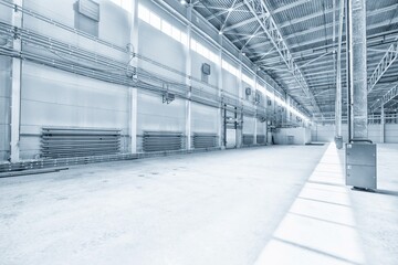Interior of empty warehouse or garage